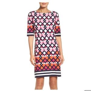 Eliza J geometric print dress